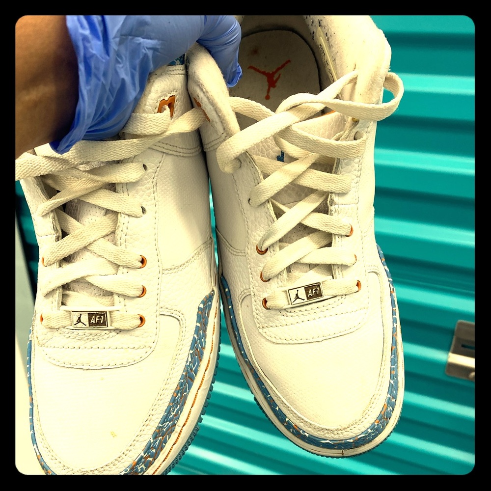 Air Jordan Fusion 3 White/Sunset- University Blue